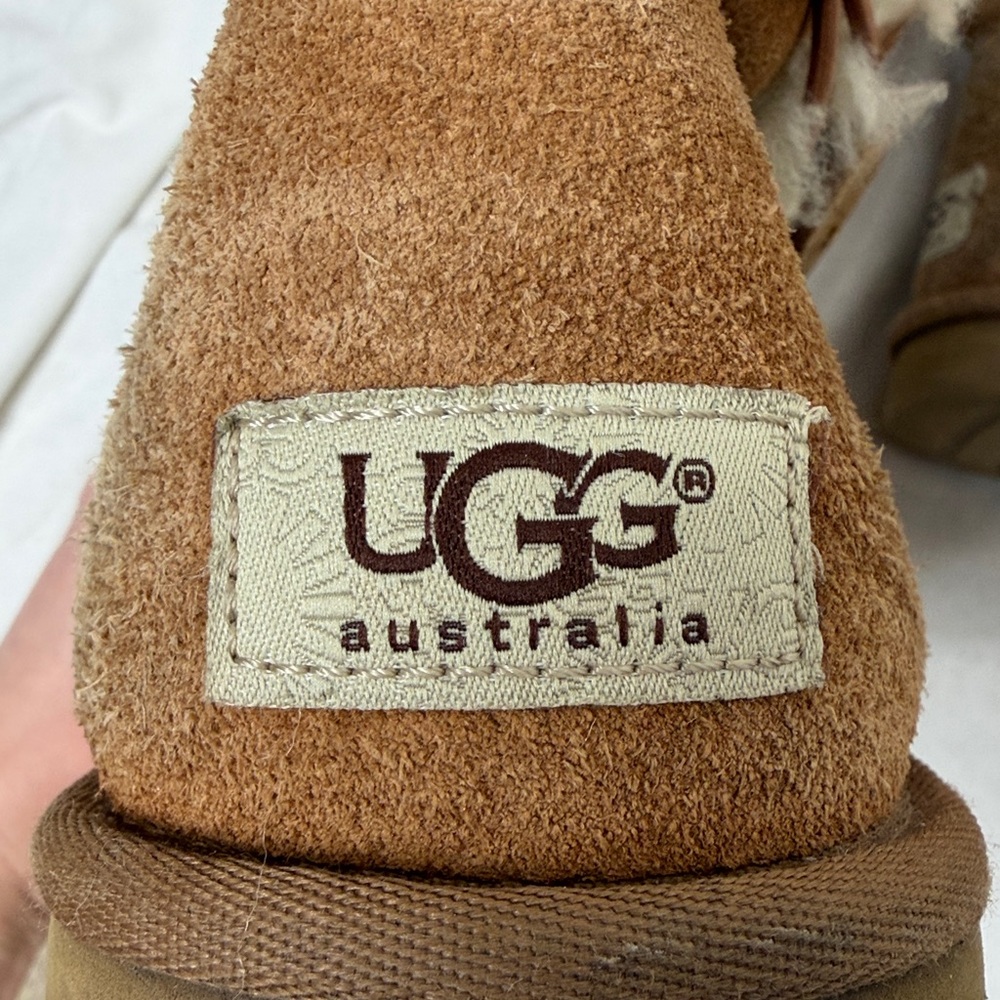 Ugg Bailey Button Shearling Boots Chestnut Brown … - image 2